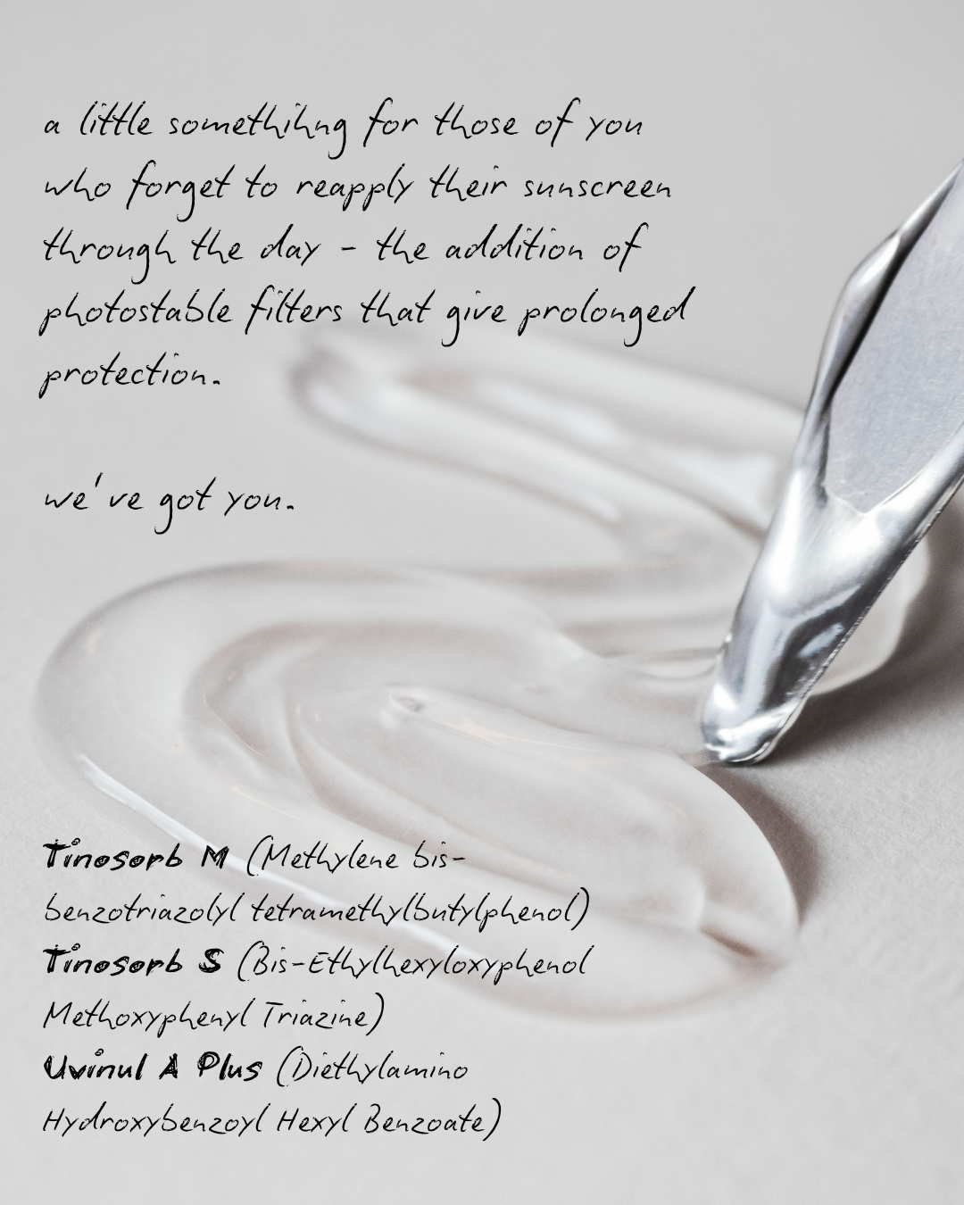 bare screen. Gel Sunscreen